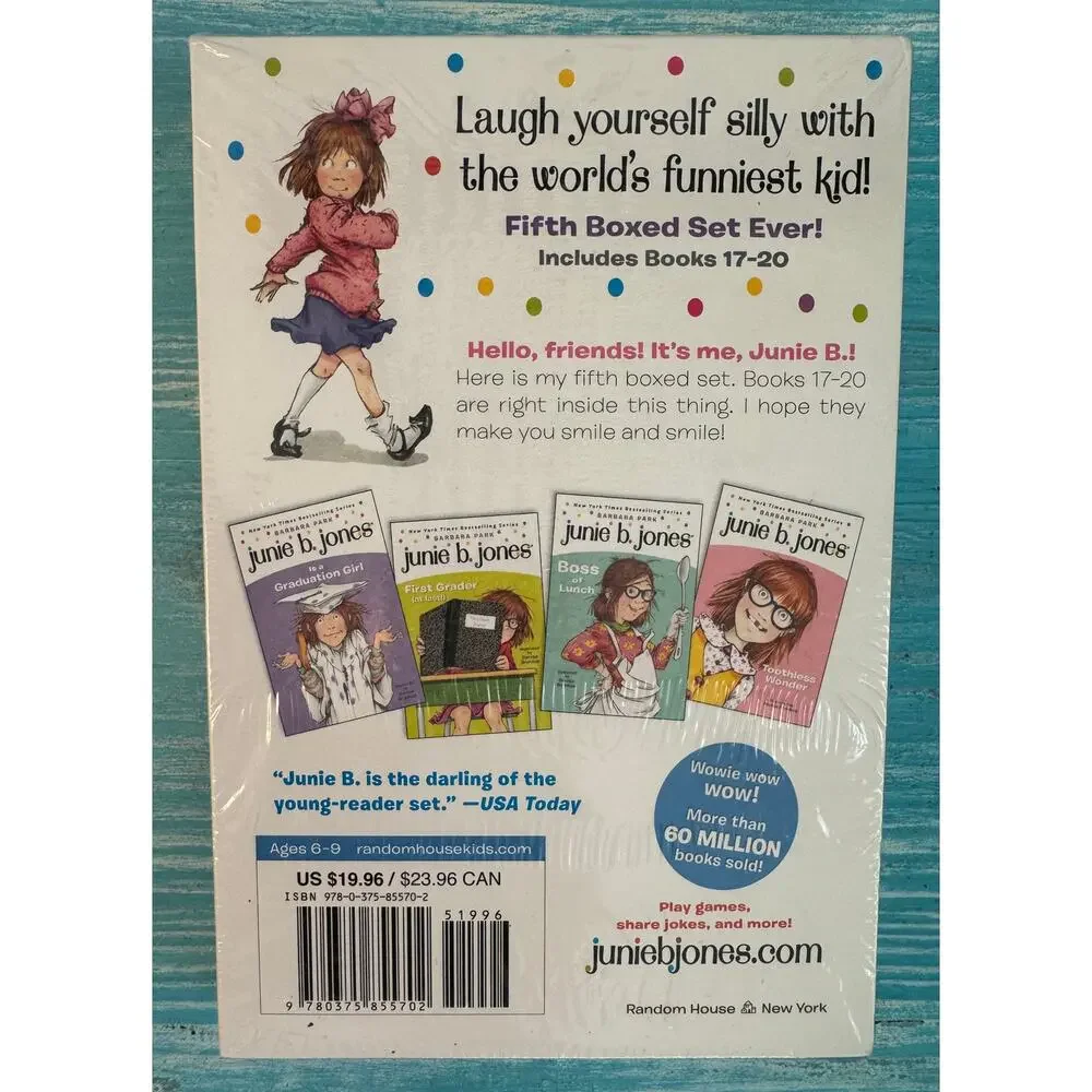 Junie B Jones 5th Boxed Set Ever Books 17-20 Brand New Sealed